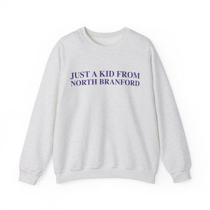 Just a kid from North Branford Unisex Heavy Blend™ Crewneck Sweatshirt