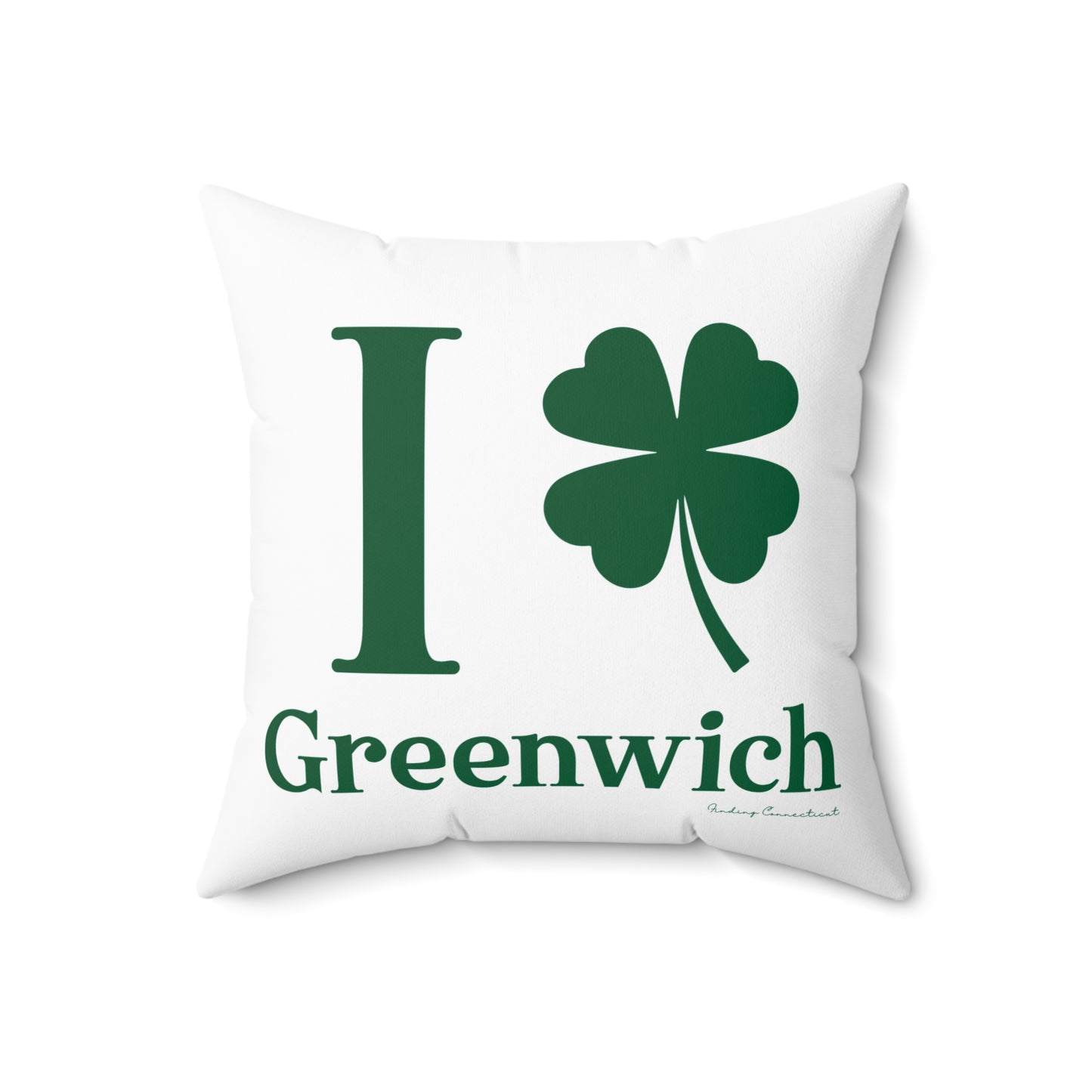 I Clover Greenwich Spun Polyester Square Pillow