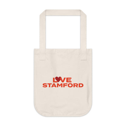 Love Stamford Organic Canvas Tote Bag