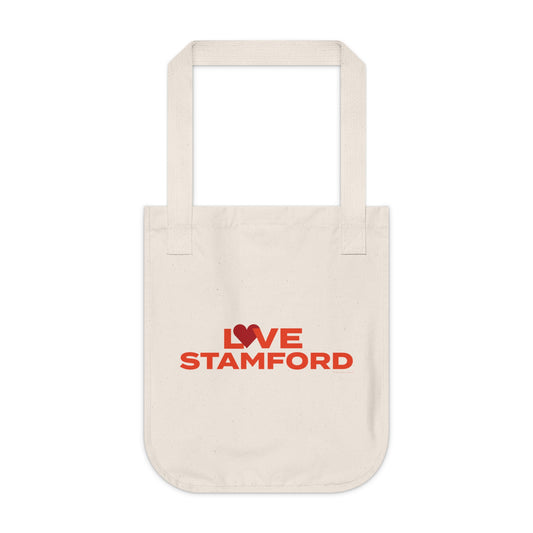 Love Stamford Organic Canvas Tote Bag