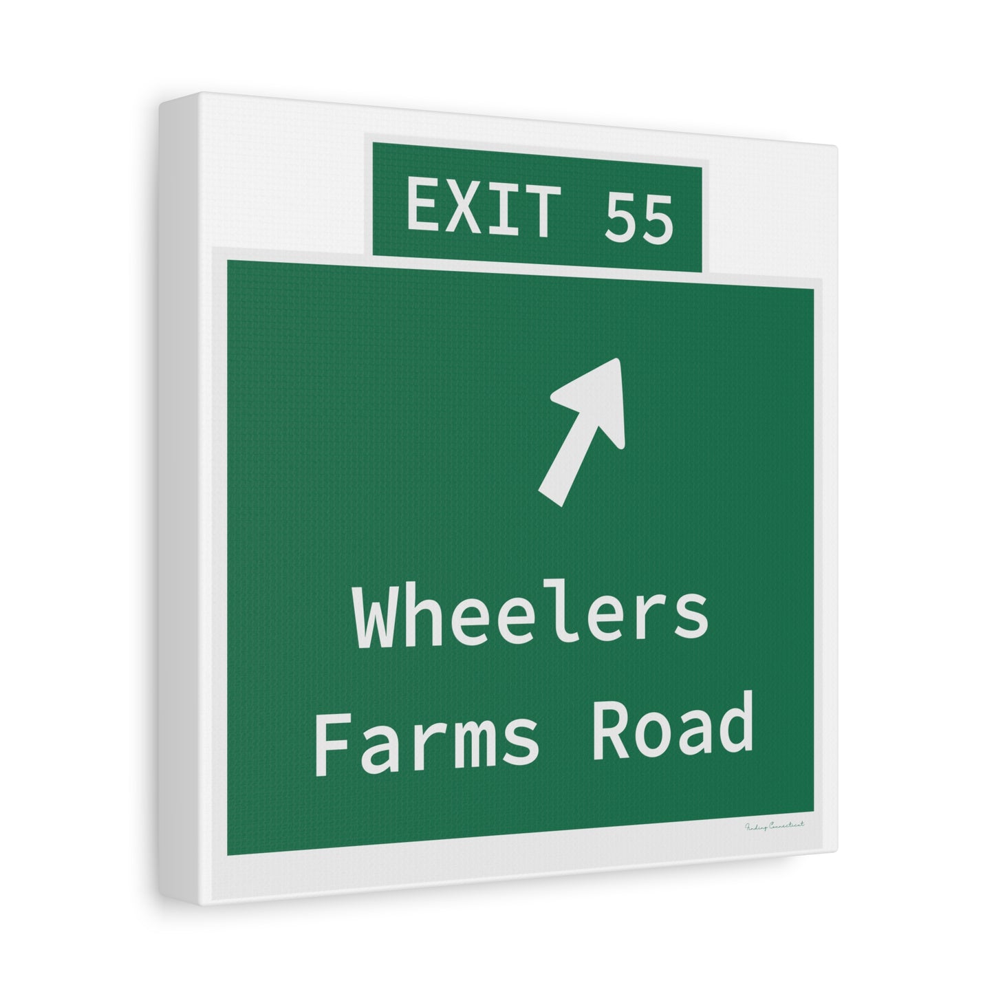 Vintage WCP Exit 55 Sign Matte Canvas, Stretched, 1.25"