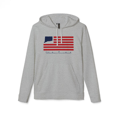 Voluntown Connecticut Flag adidas Unisex Fleece Hoodie