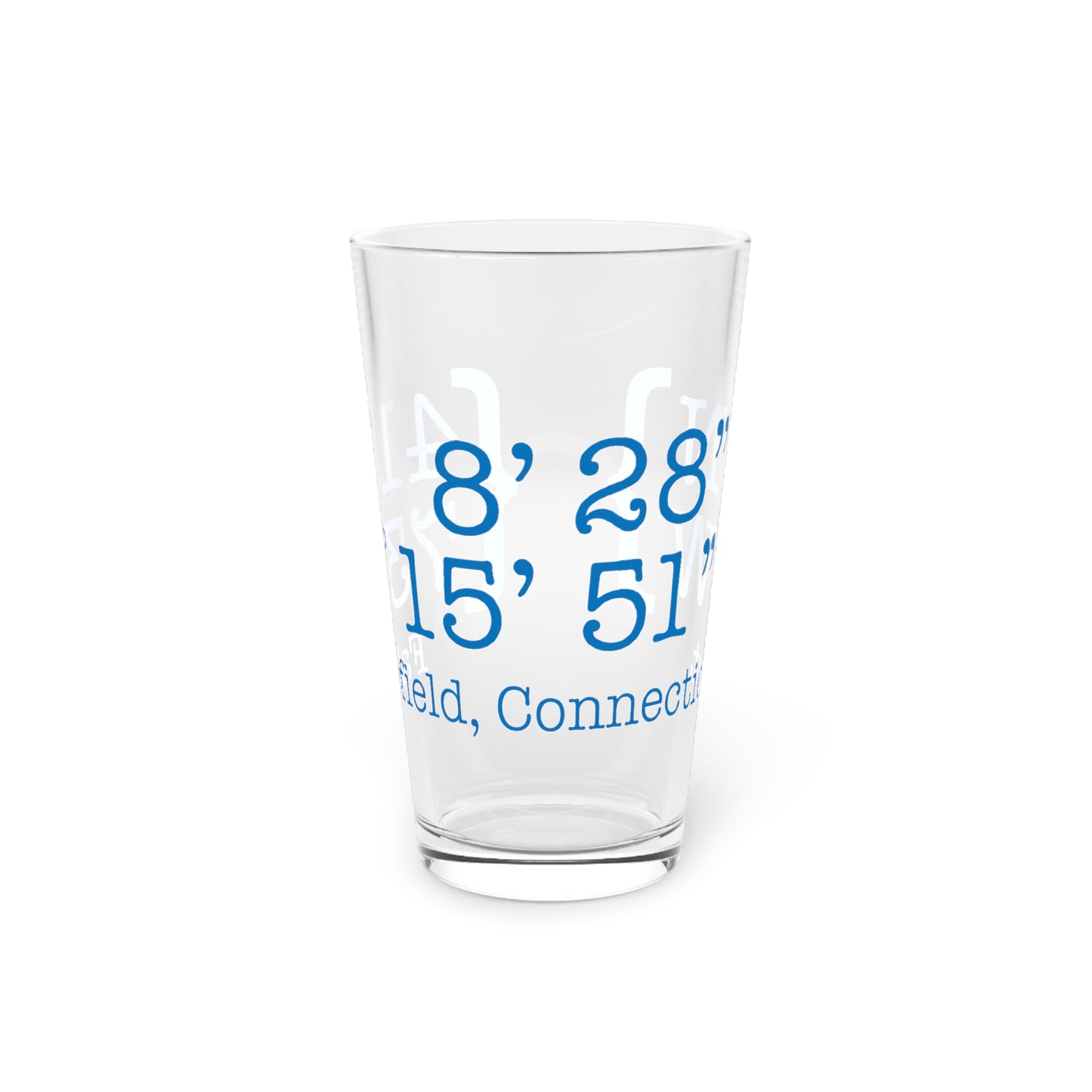 Fairfield Coordinates Pint Glass, 16oz