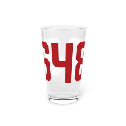 06480 Portland Connecticut Zip Code Pint Glass, 16oz