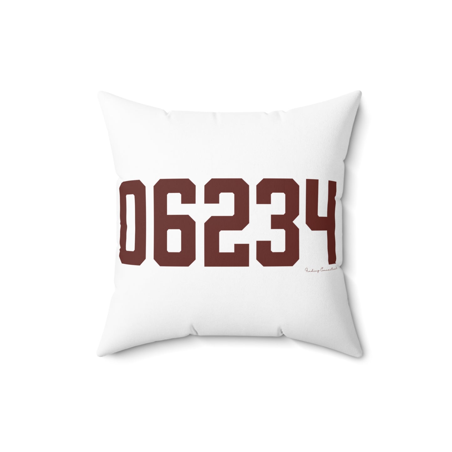 06234 Brooklyn Connecticut Zip Code Spun Polyester Square Pillow