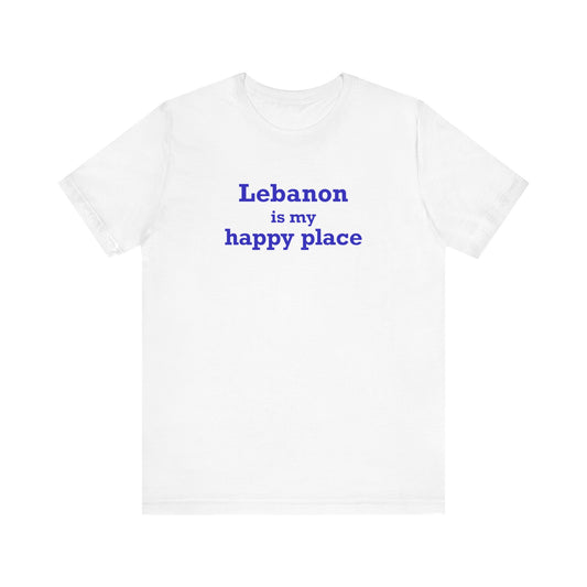Lebanon is My Happy Place Unisex Jersey Short Sleeve T-Shirt