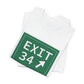 Vintage Exit 34 Merritt Parkway Sign Unisex Jersey Short Sleeve T-Shirt