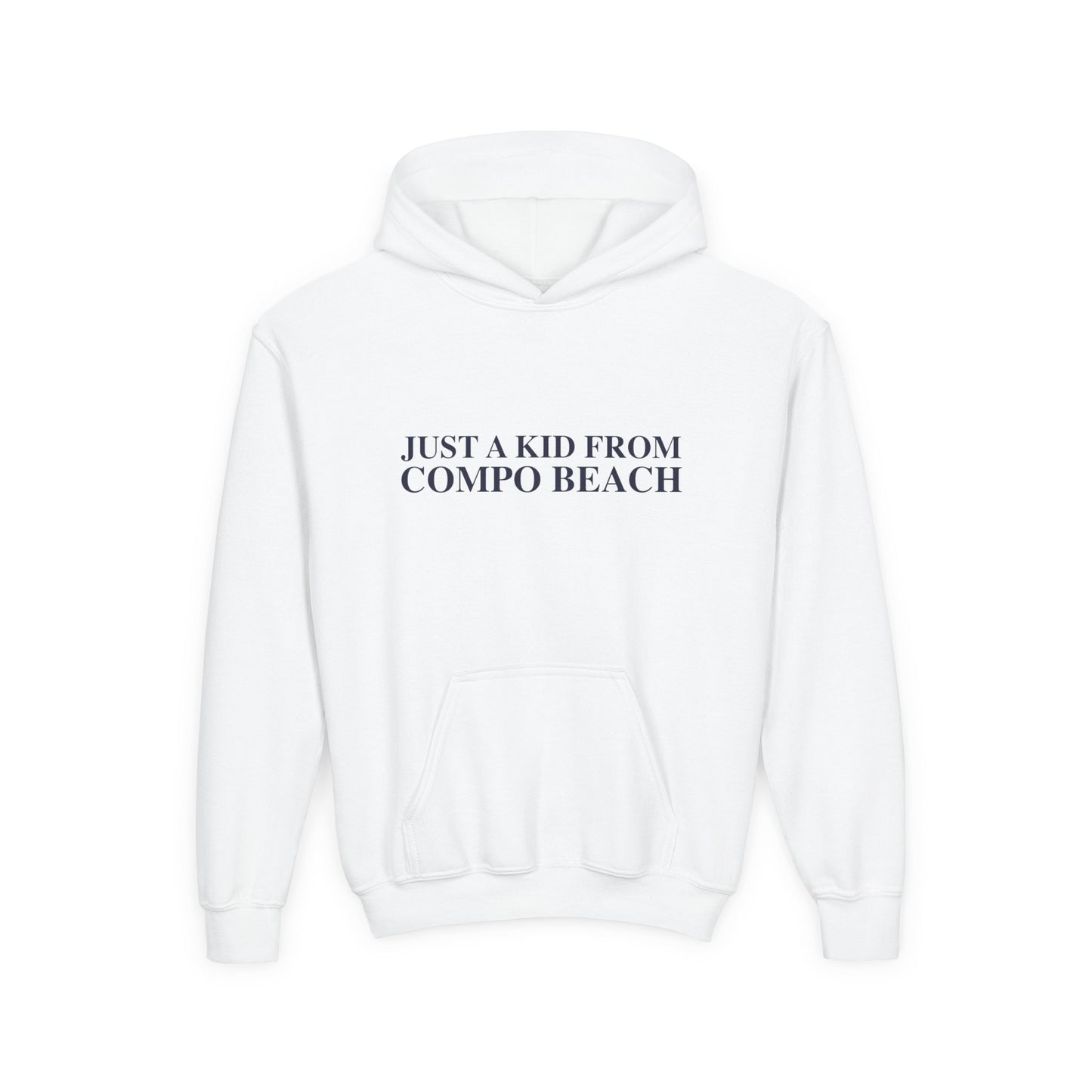 Just a kid from Compo Beach Youth Heavy Blend Hooded Sweatshirt