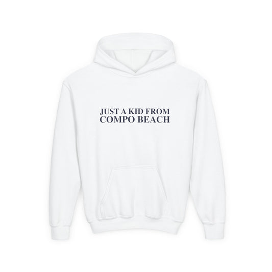 Just a kid from Compo Beach Youth Heavy Blend Hooded Sweatshirt