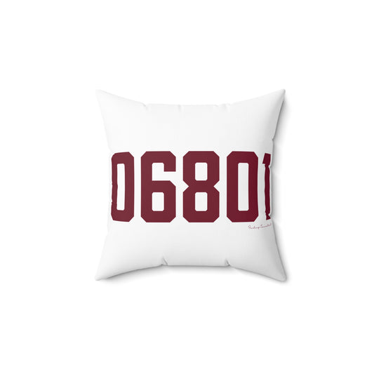 06801 Bethel Connecticut Zip Code Spun Polyester Square Pillow