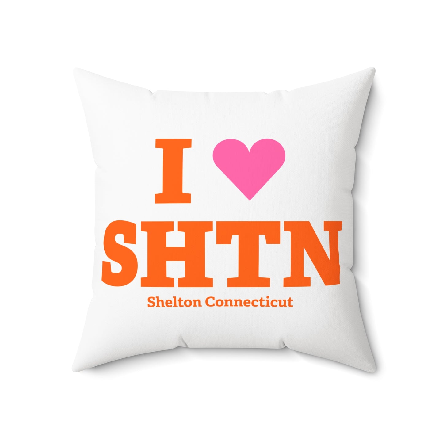 I Heart SHTN Spun Polyester Square Pillow