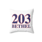 203 Bethel Red White & Blue Spun Polyester Square Pillow