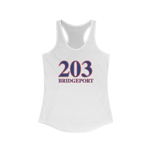 203 Bridgeport Red, White & Blue Women's Ideal Racerback Tank Top