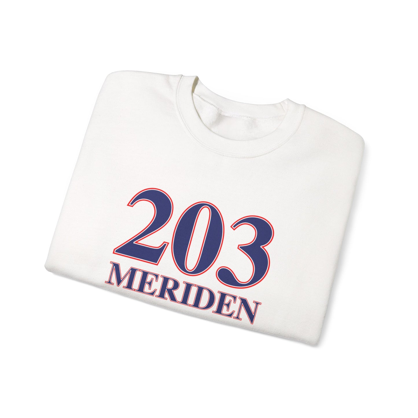 203 Meriden Red, White & Blue Unisex Heavy Blend™ Crewneck Sweatshirt