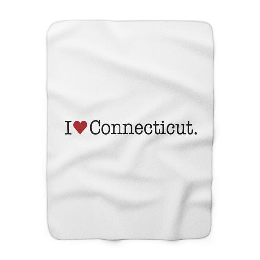 I Heart Connecticut. Sherpa Fleece Blanket