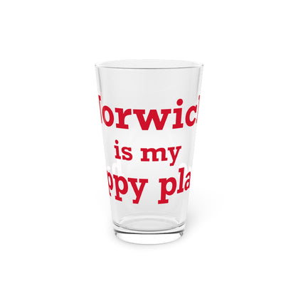 Norwich is My Happy Place Pint Glass, 16oz