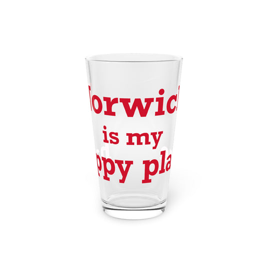 Norwich is My Happy Place Pint Glass, 16oz