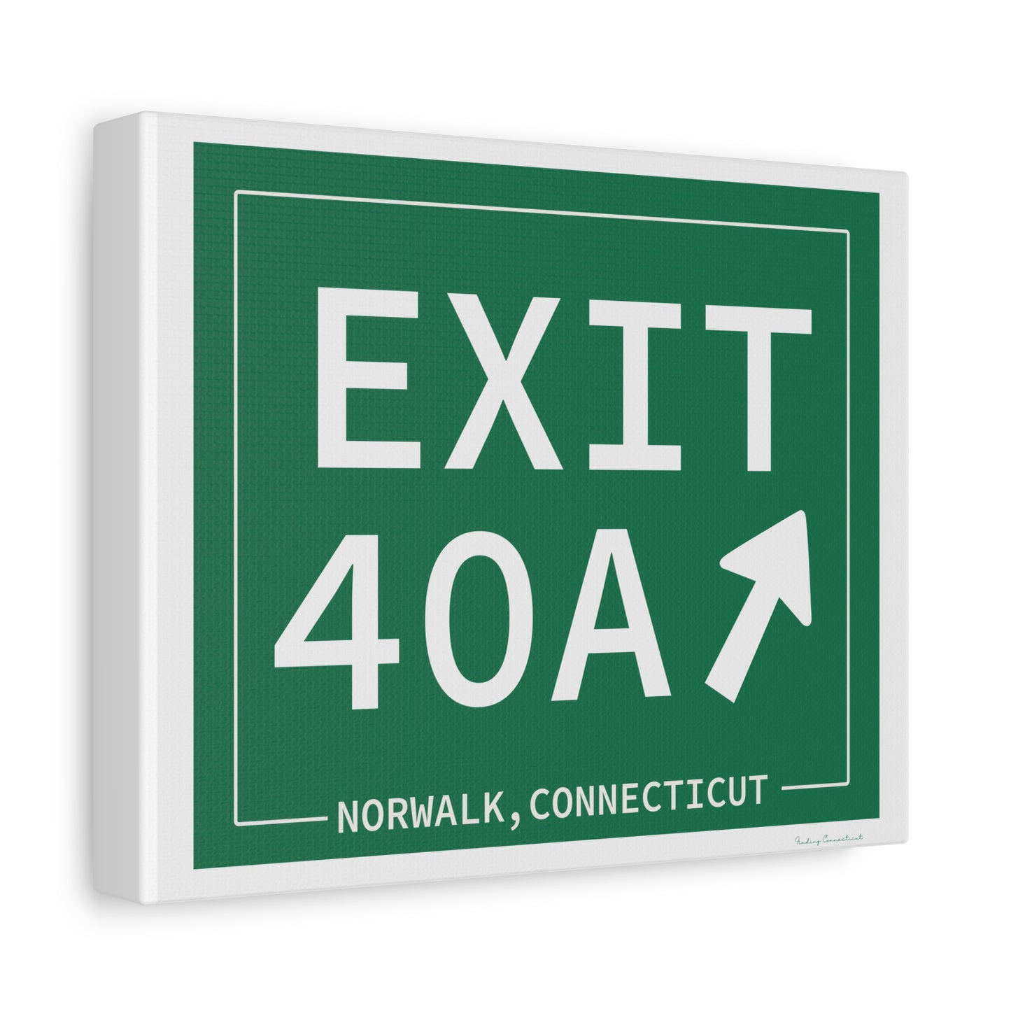 Vintage Exit 40A Merritt Parkway Sign Matte Canvas, Stretched, 1.25"