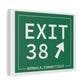 Vintage Exit 38 Merritt Parkway Sign Matte Canvas, Stretched, 1.25"
