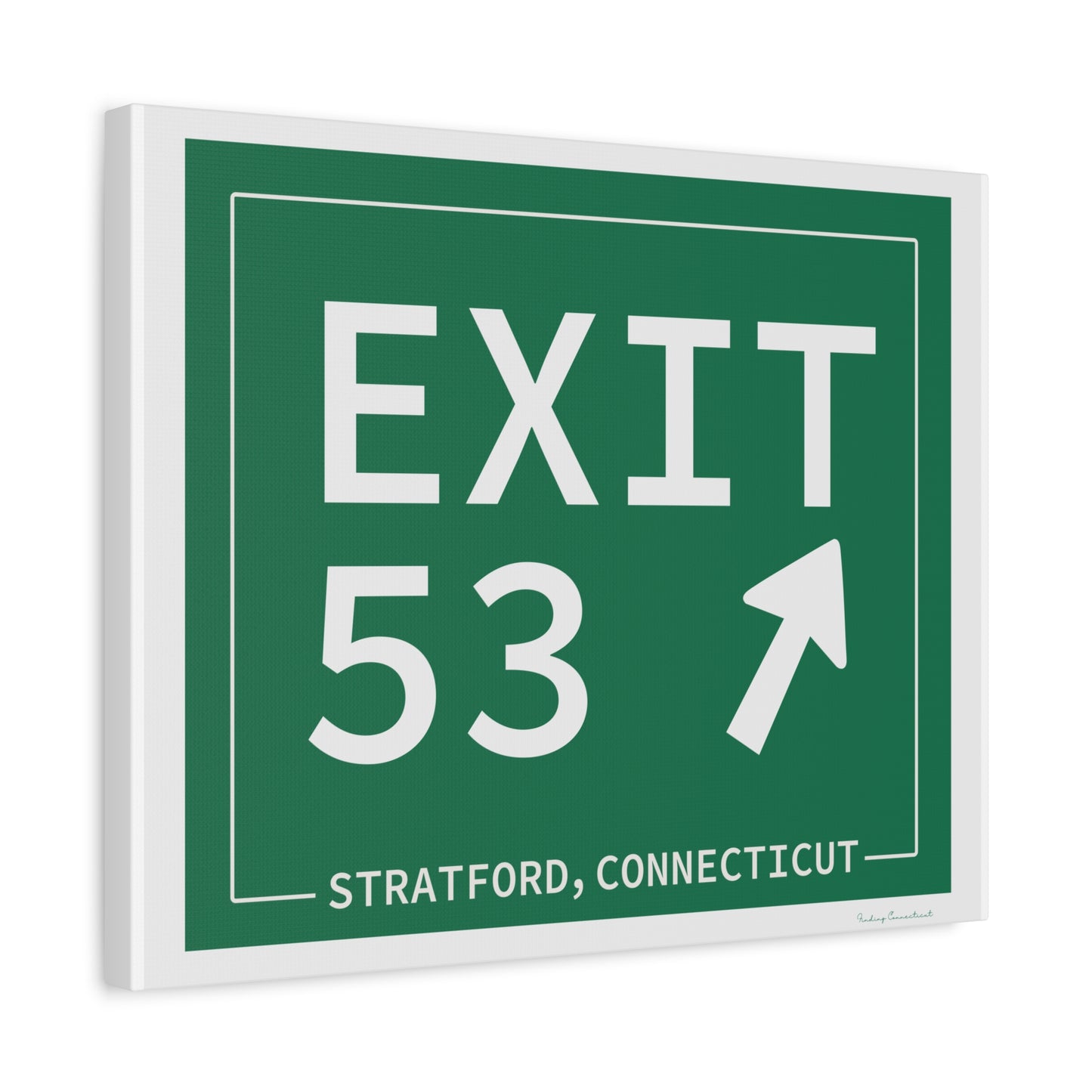 Vintage Exit 53  Merritt Parkway Sign Matte Canvas, Stretched, 1.25"