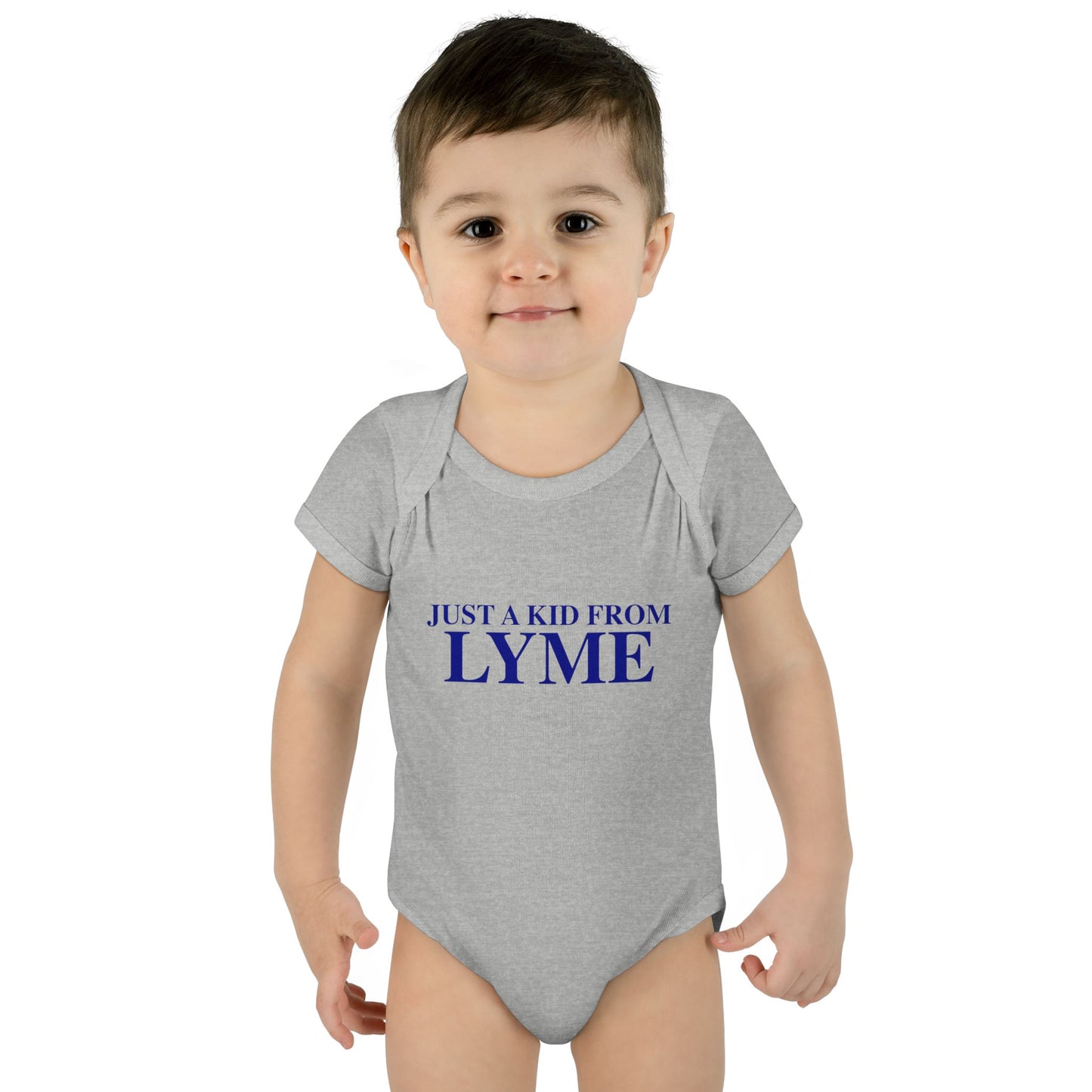 Just a kid from Lyme Infant Baby Rib Bodysuit