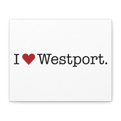 I Heart Westport. Matte Canvas, Stretched, 1.25"