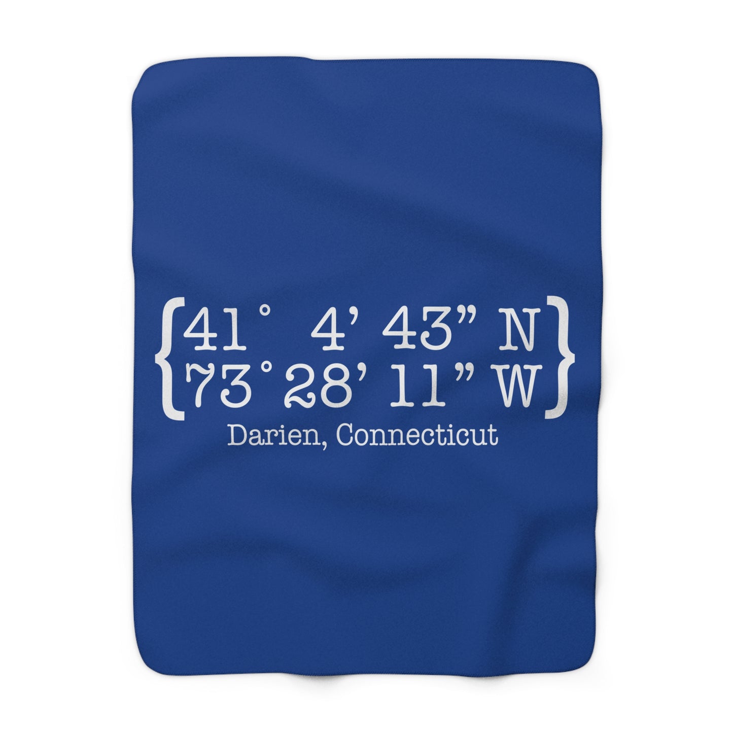 Darien Coordinates Sherpa Fleece Blanket