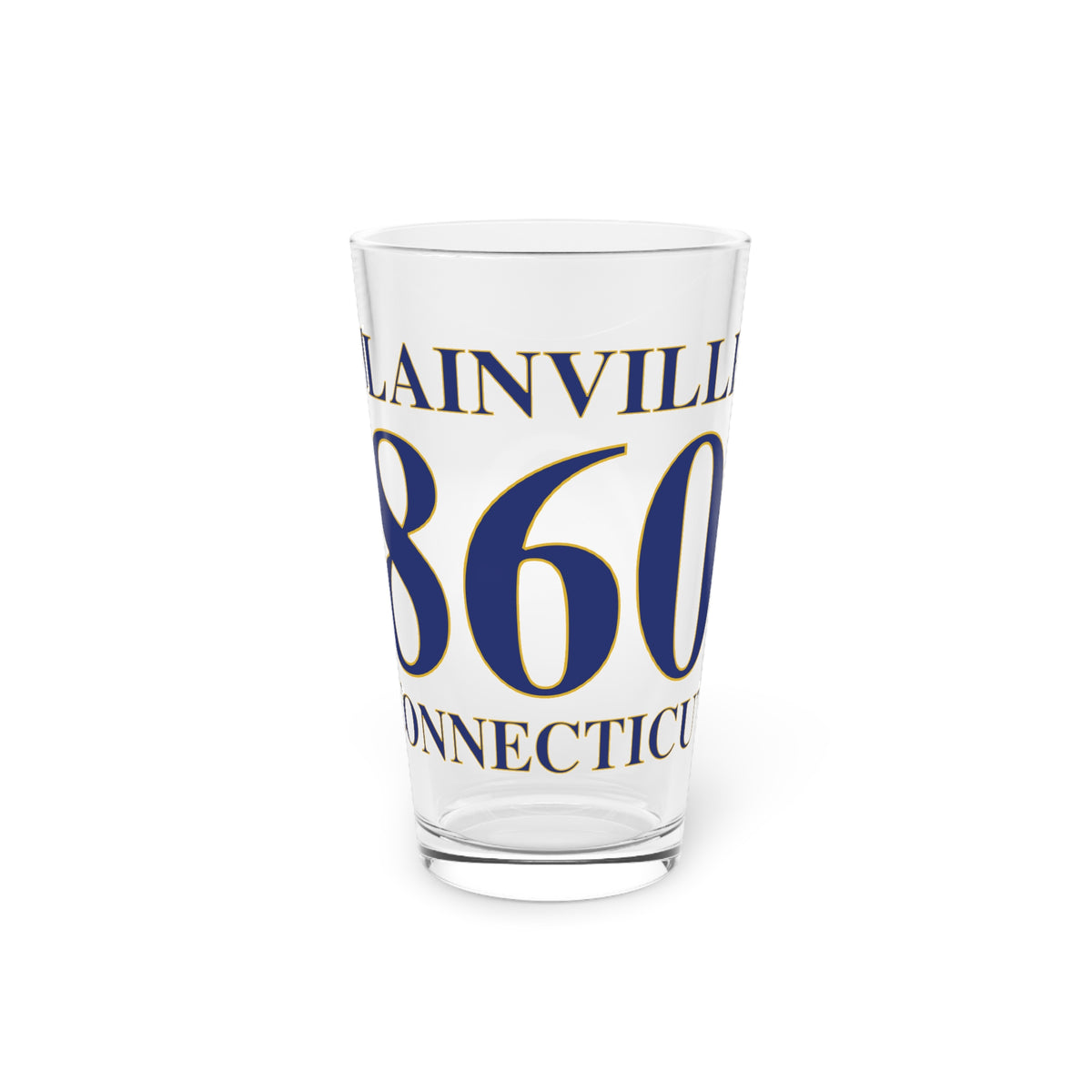 Plainville 860 Connecticut Pint Glass, 16oz