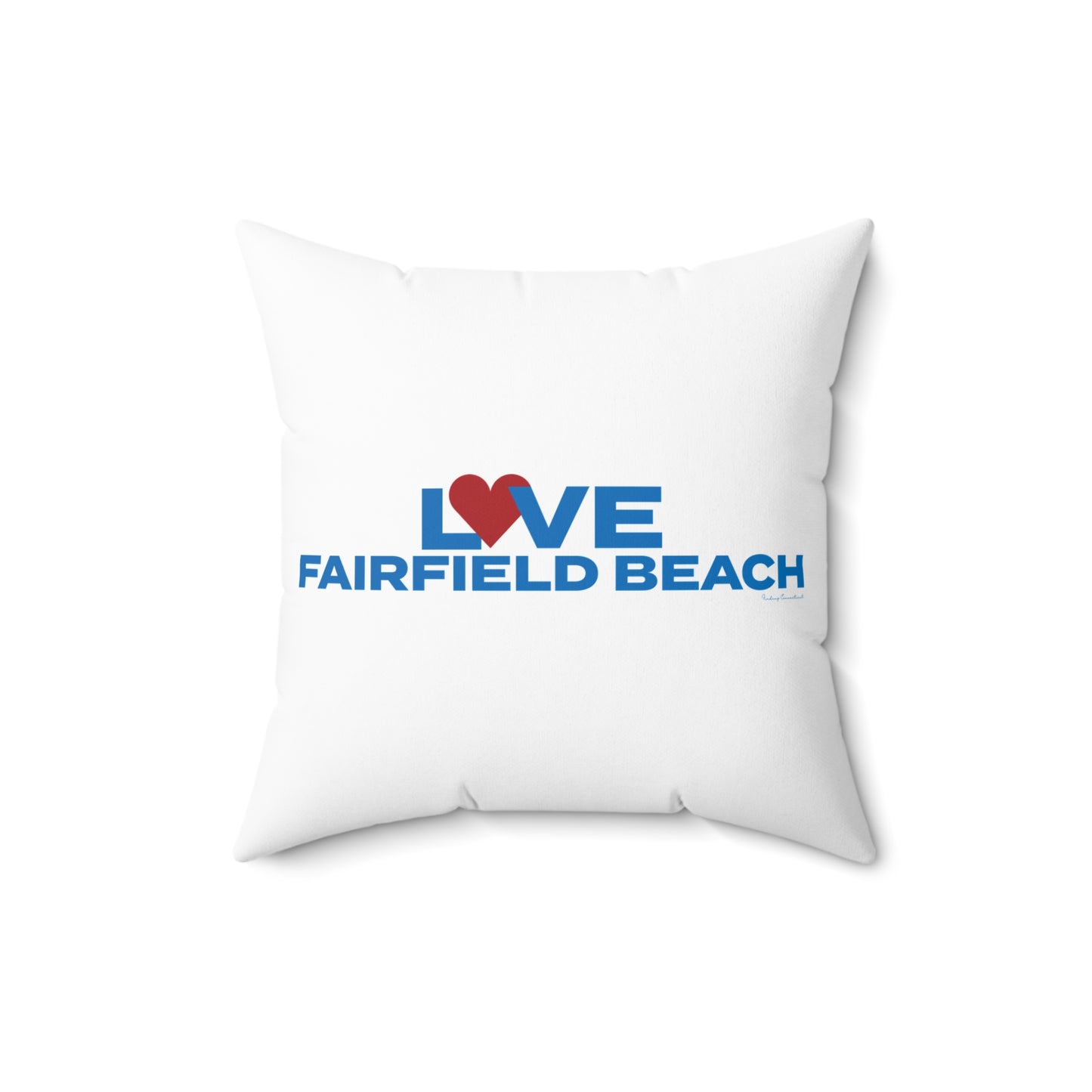 Love Fairfield Beach Spun Polyester Square Pillow
