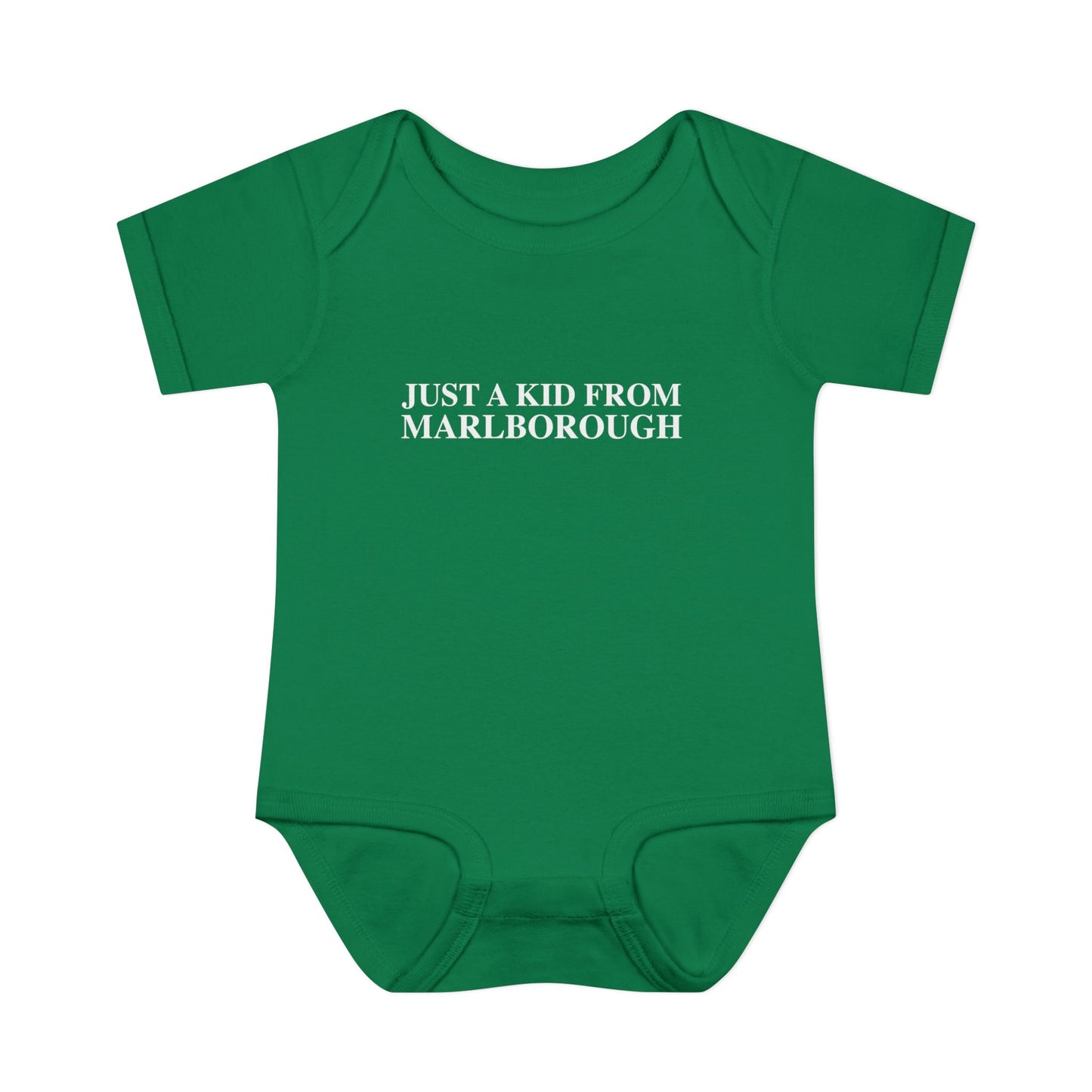 Just a kid from Marlborough Infant Baby Rib Bodysuit