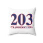 203 Strawberry Hill Red, White & Blue Spun Polyester Square Pillow