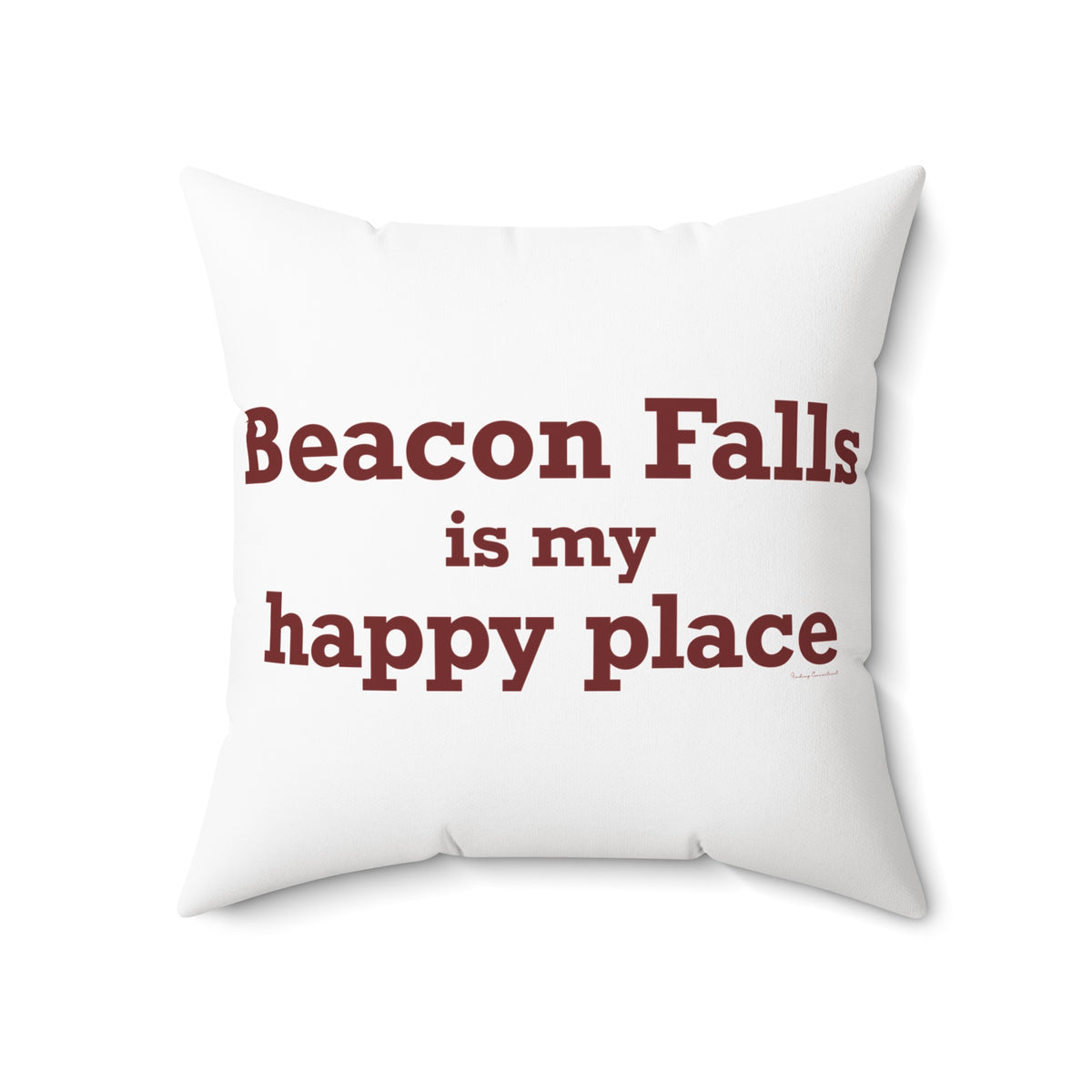 Beacon Falls is My Happy Place Polyester Square Pillow