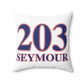 203 Seymour Red White & Blue Spun Polyester Square Pillow