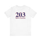 203 New Canaan Red White & Blue  Unisex Jersey Short Sleeve T-Shirt