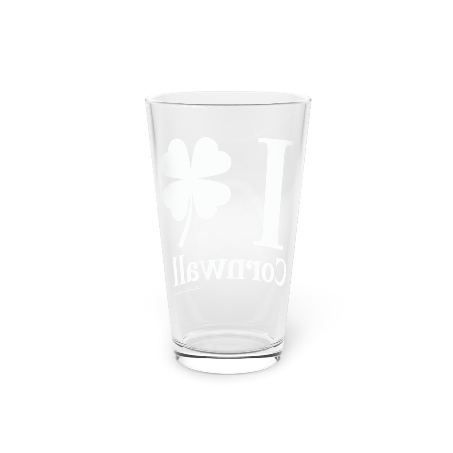 I Clover Cornwall Pint Glass, 16oz