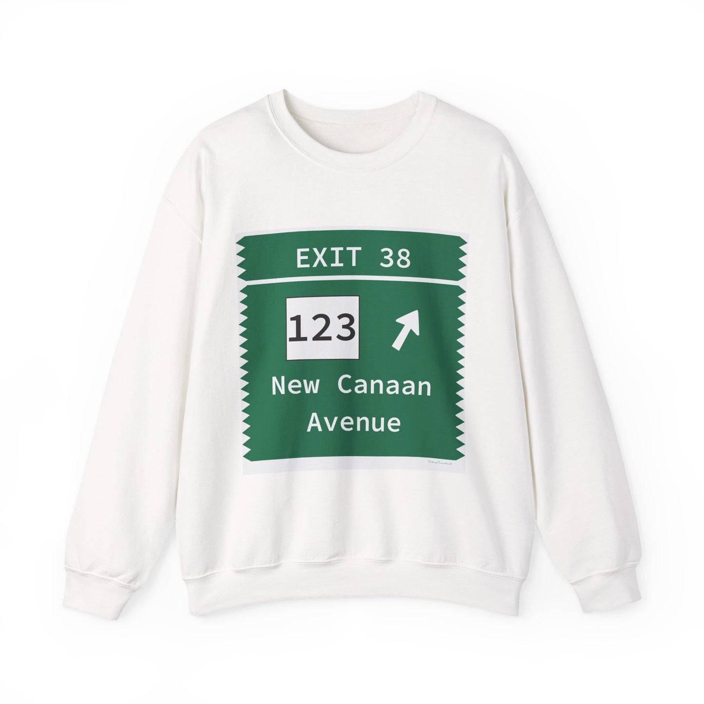 Vintage Merritt Parkway Exit 38 Sign Unisex Heavy Blend™ Crewneck Sweatshirt