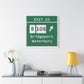 Vintage Merritt Parkway Exit 52 Sign Matte Canvas, Stretched, 1.25"