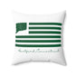Hartford Connecticut St. Patrick’s Day Flag Spun Polyester Square Pillow