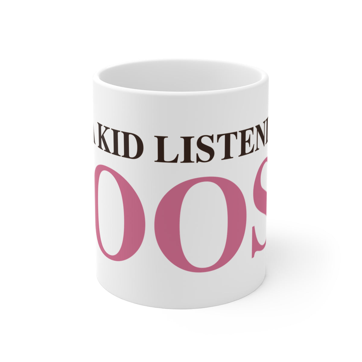 Just a kid Listening  to Goose - Pink & Espresso Mug 11oz