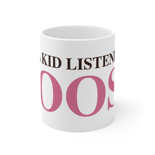 Just a kid Listening  to Goose - Pink & Espresso Mug 11oz