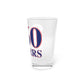 860 Storrs Red, White & Blue Pint Glass, 16oz
