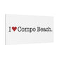 I Heart Compo Beach. Matte Canvas, Stretched, 1.25"
