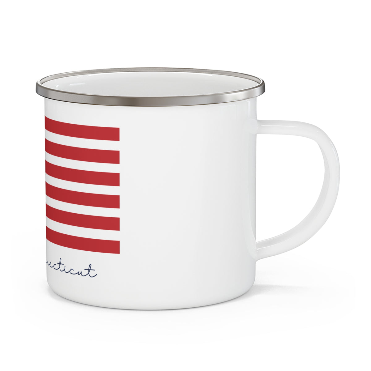 Salisbury Connecticut Flag Enamel Camping Mug