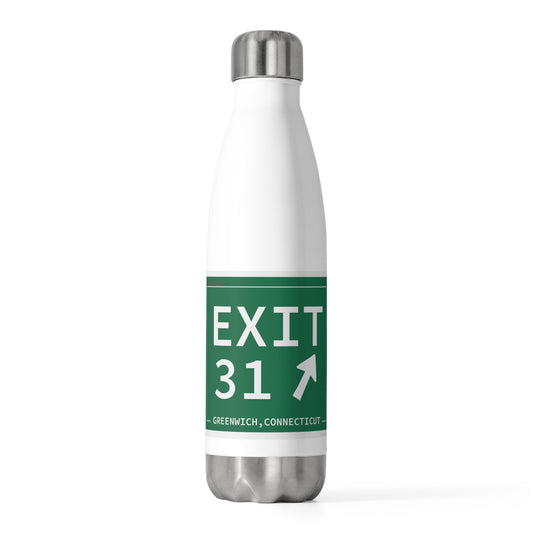 Vintage Exit 31 Merritt Parkway Sign 20oz Insulated Bottle