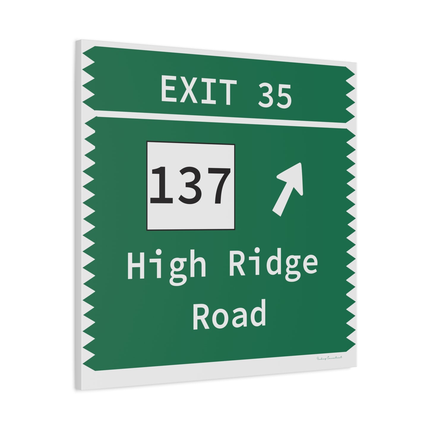 Vintage Merritt Parkway Exit 35 Sign Matte Canvas, Stretched, 1.25"