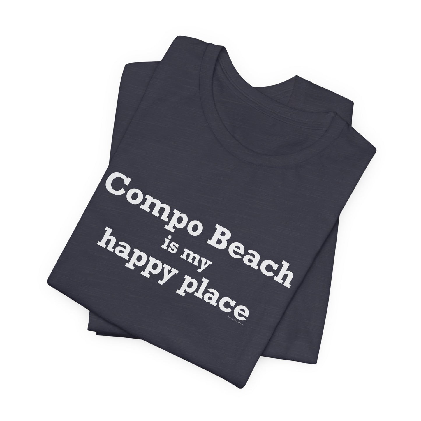 Compo Beach Is My Happy Place Unisex Jersey Short Sleeve T-Shirt