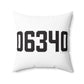 06340 Groton Connecticut Zip Code Spun Polyester Square Pillow