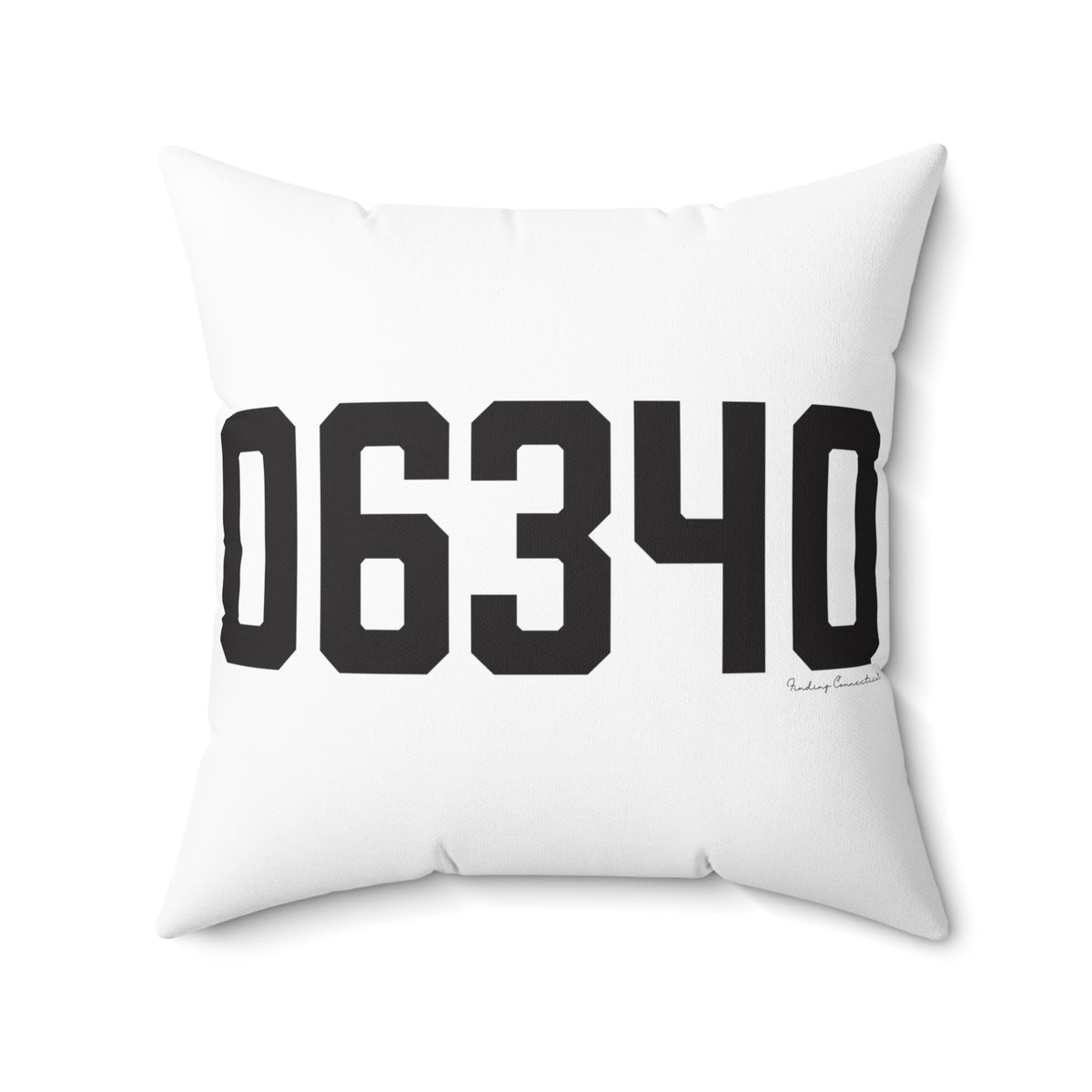 06340 Groton Connecticut Zip Code Spun Polyester Square Pillow