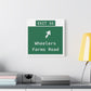 Vintage WCP Exit 55 Sign Matte Canvas, Stretched, 1.25"