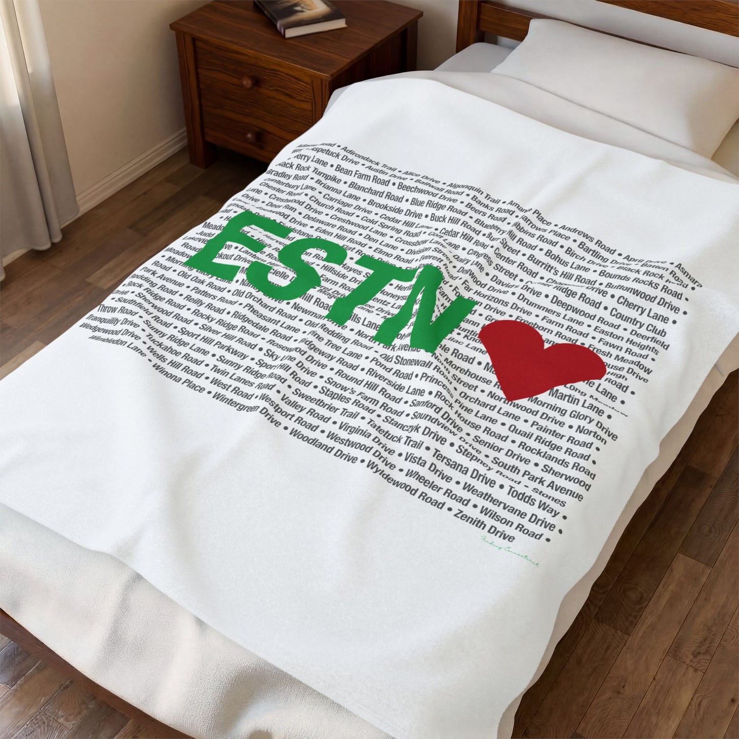 Easton Love Velveteen Plush Blanket